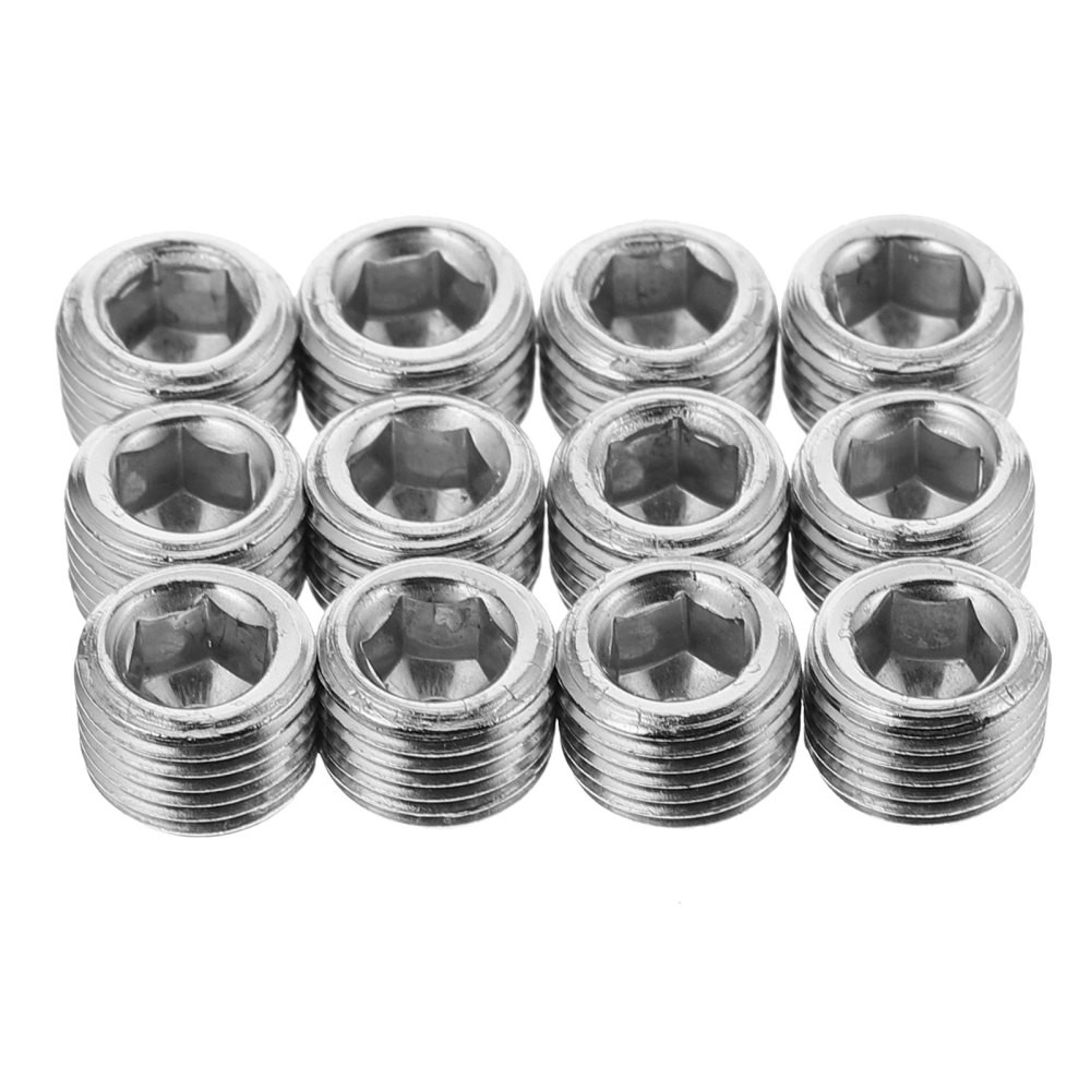 12 Pcs Pneumatic Cap Style Plugs Fitting Fittings Set Internal Hex