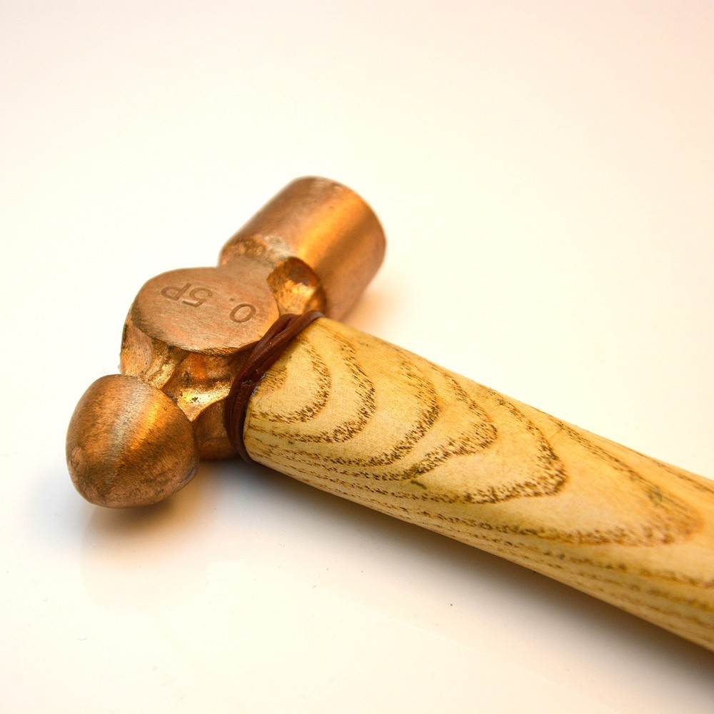 Copper Ball-Peen Hammer for Engine Models | Walnut Handle, Precision Tool