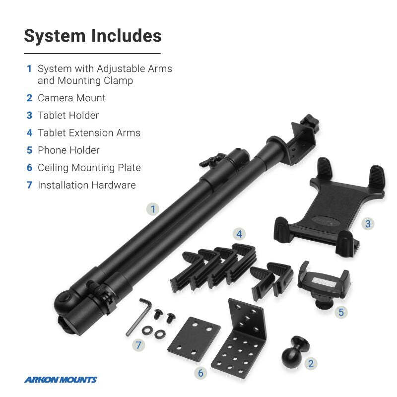 Arkon DSLRTABMG5 Overhead Camera Mount. Includes Camera, Tablet, & Phone Holders