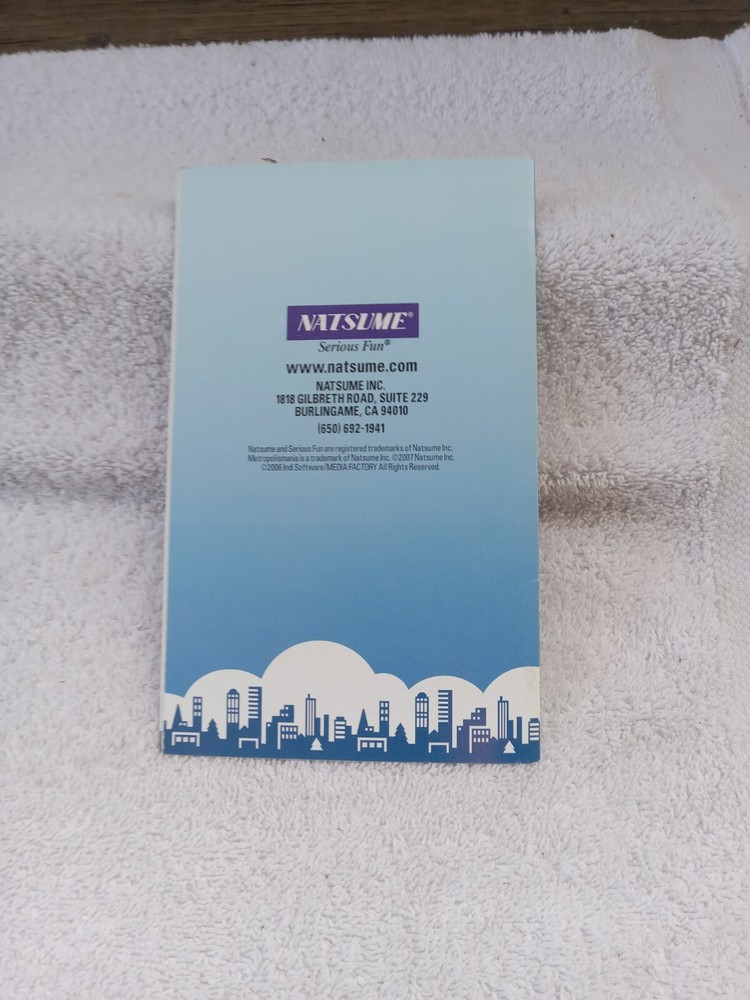 metropolismania ps2 Manual Only