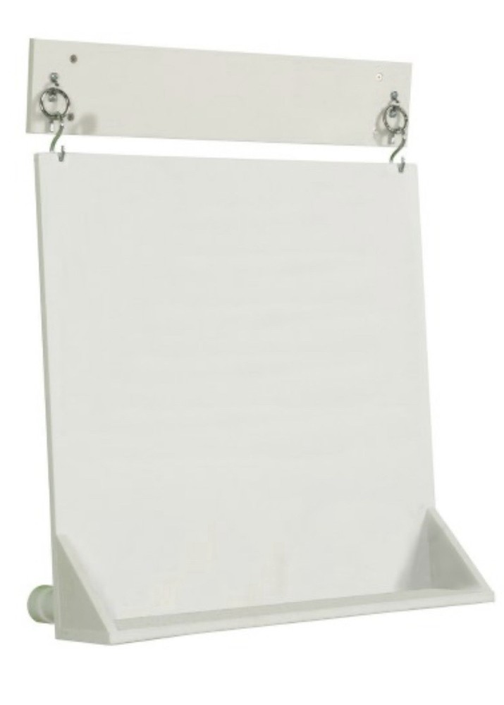 Space Saver Wall Mounted Paint Easel Includes 2 Clips White