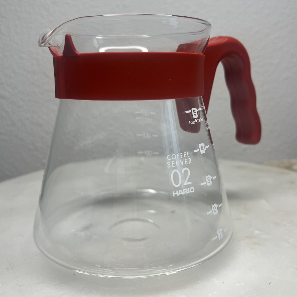 Hario V60 Pour over Coffee Server, Size 02, Red