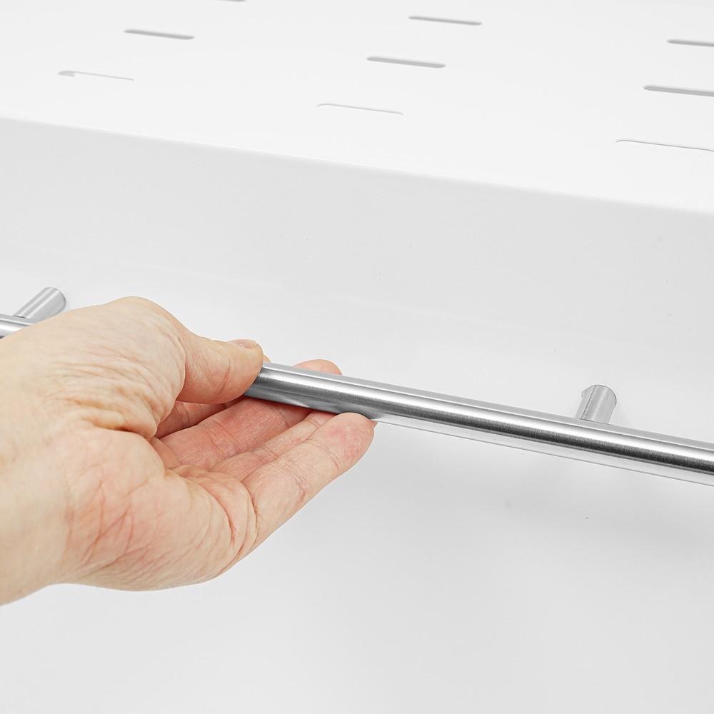 Kitchen Storage Rack with Pull-down Cover, Wall Spice Organizer Under Cabinet