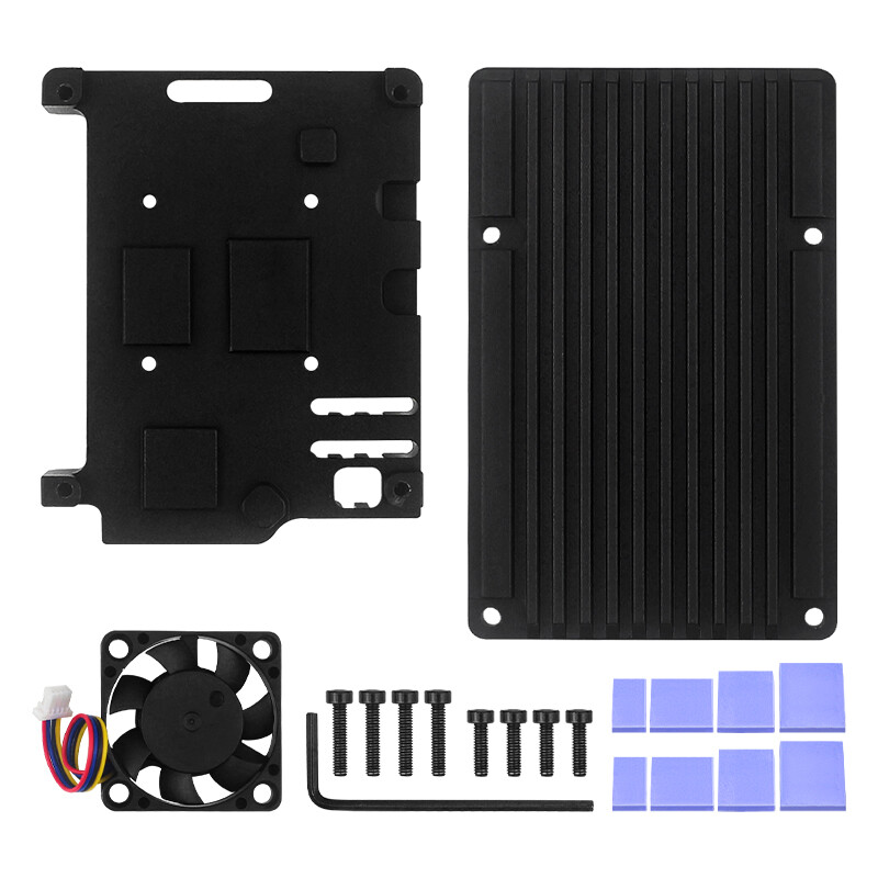 Metal Casing Raspberry pi5 Passive Cooling Casing Optional Cooling Fan US