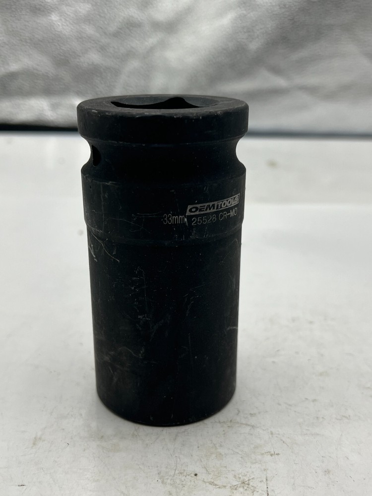 OEM Tools 1” Budd Style Wheel Hex Socket 33mm 25528 CR-MO, Black