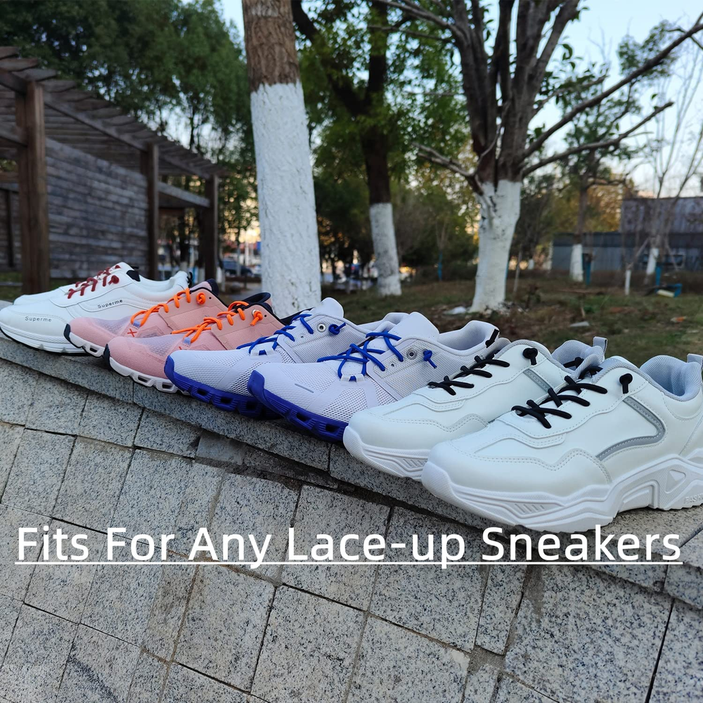 3 Pairs Elastic Shoe Laces Replacement Laces for on CloudStretch round