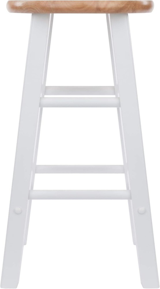 Element Counter Stools, Natural & White, 24", 2 Piece Set