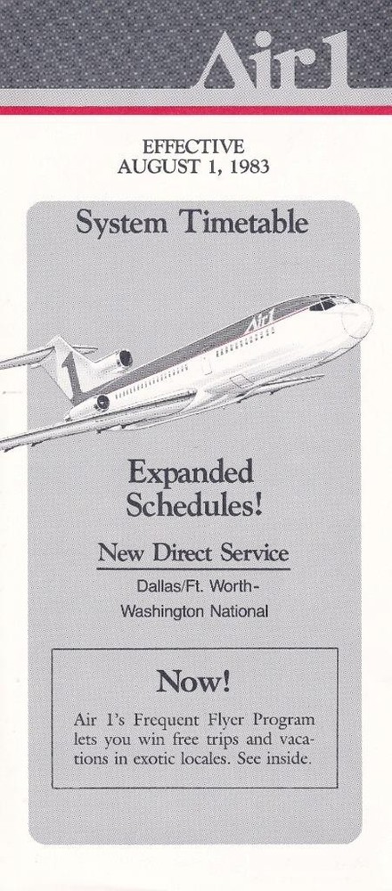 1983 Air One - system flight timetable
