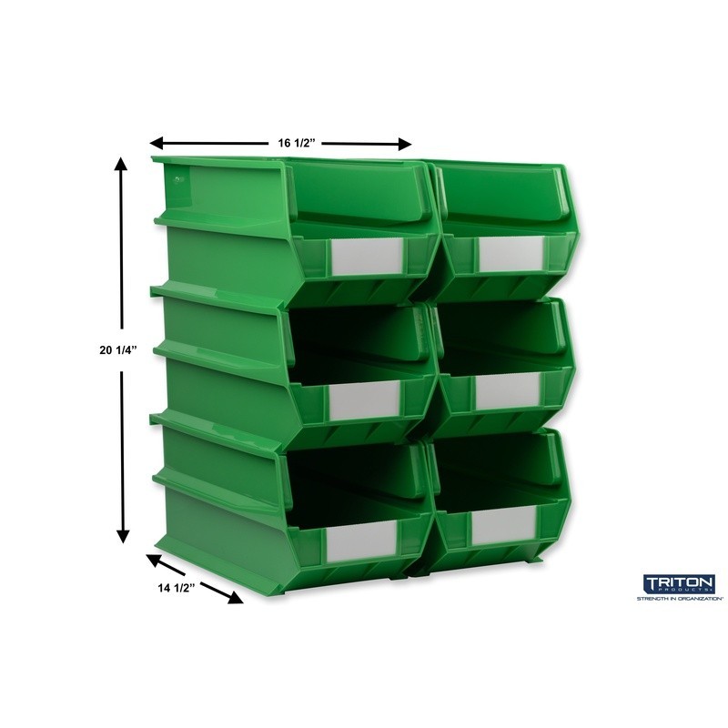 Interlocking Stacking Storage Bins 6 Pack Durable Organizational Solution New