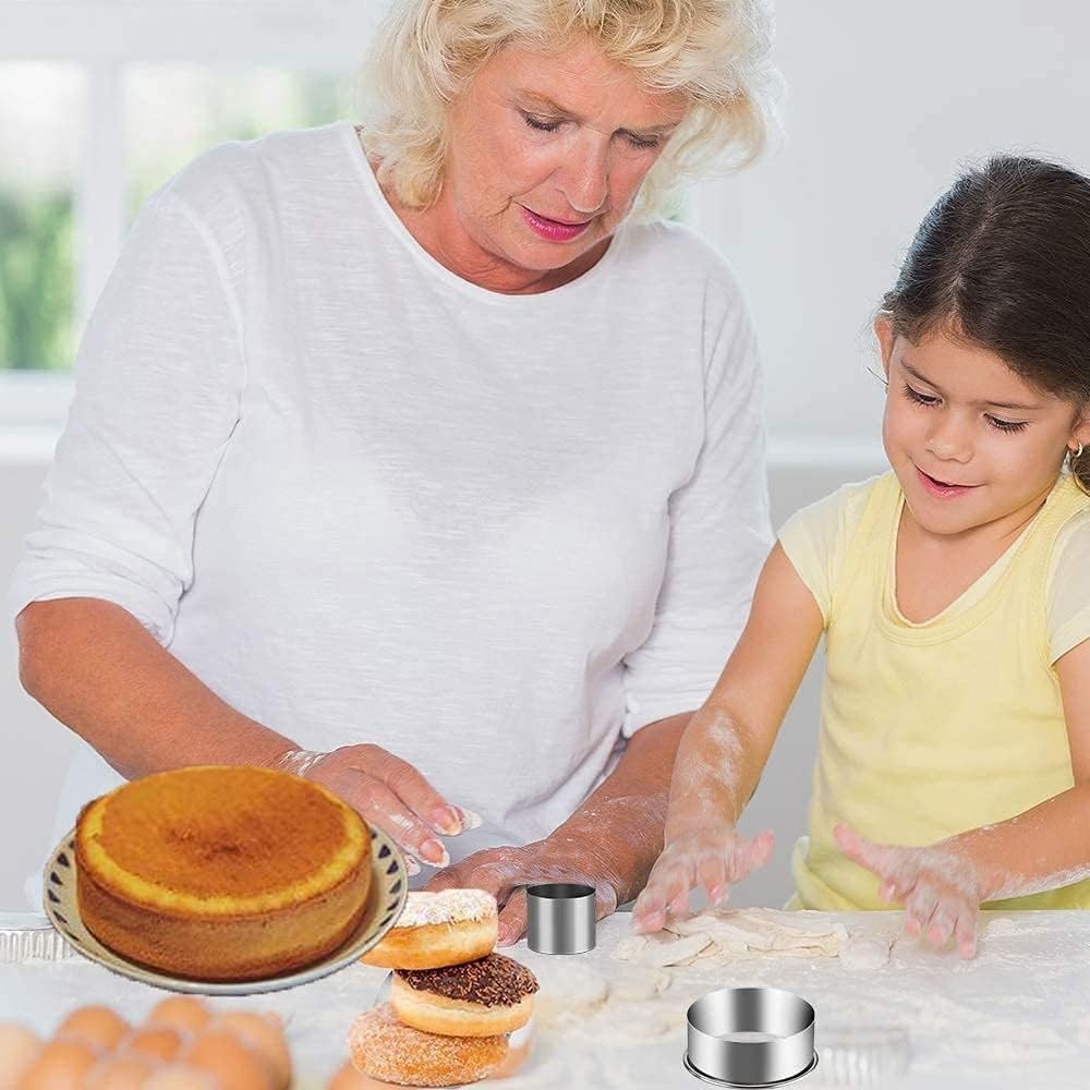 Gradated 5 Sizes Round Cookie Cutters - Durable & Dishwasher Safe
