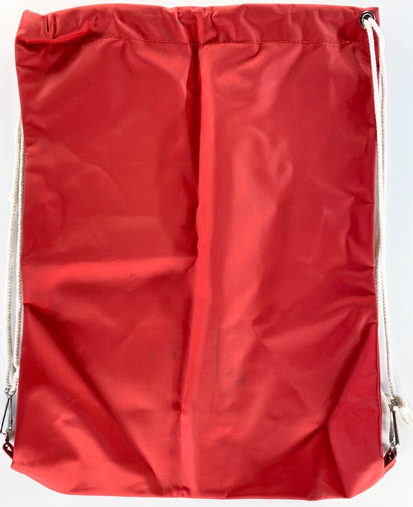 Vintage HAPPY HALLOWEEN Drawstring Backpack Trick Or Treat Bag Polyester RED
