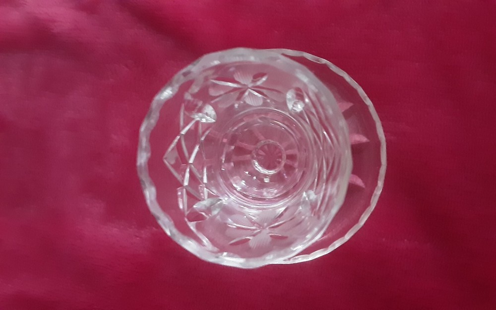 Cut Glass Match Holder W/Match Receiver.