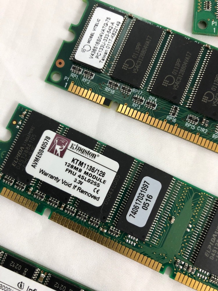128MB PC133 168 PIN DIMM SDRAM MEMORY MODULES 128 Megabyte 16x64 PC-133 Non-ECC