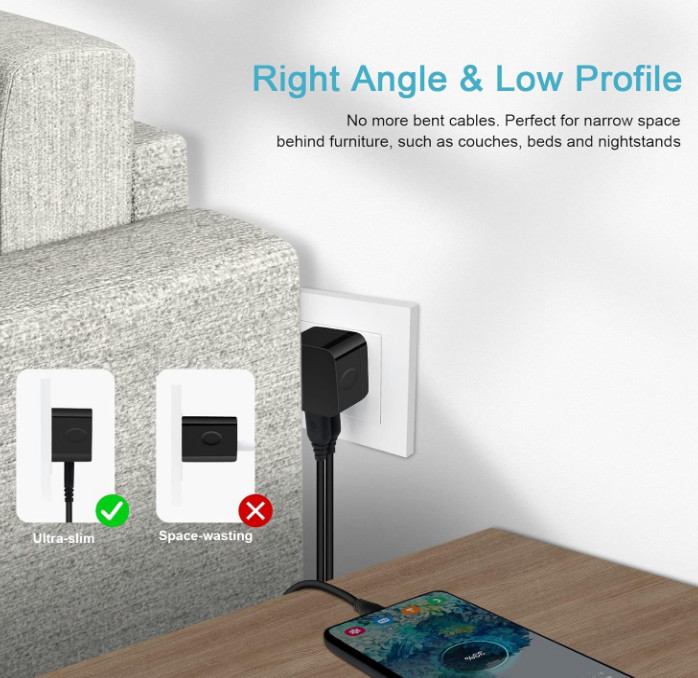 USB Wall Charger,Usb Plug,2Pack Flat USB Charger Block Charging Low Profile USB