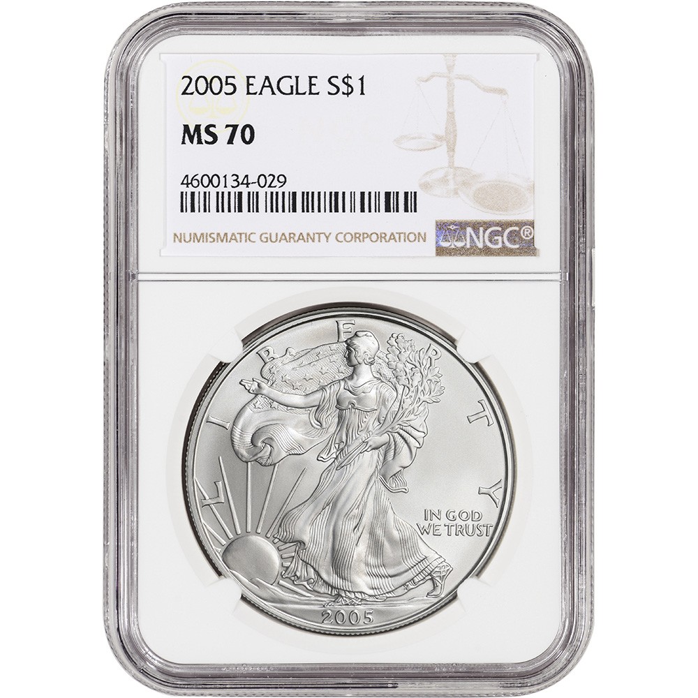 2005 American Silver Eagle Coin - NGC MS70
