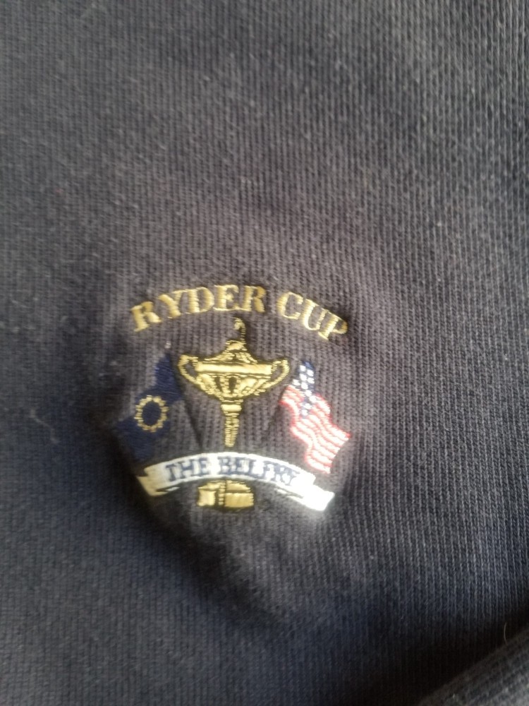 Men's Size Large Ryder Cup The Belfry 2001 Navy Blue Jacket Pullover