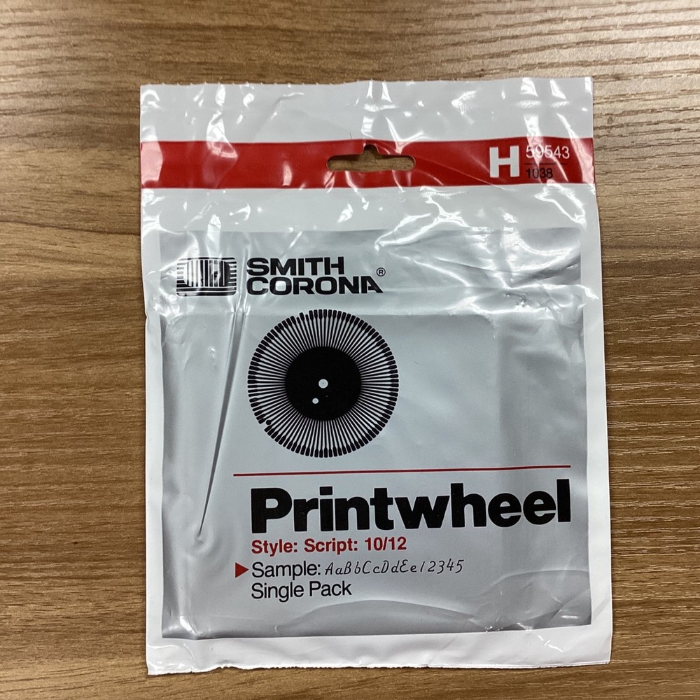 Smith Corona Printwheel Style: Script: 10/12 Single Pack H 59543
