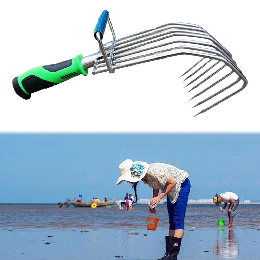 Hand Rake Gardening Tool Weeding Small Versatile Rubber Handle Cultivating
