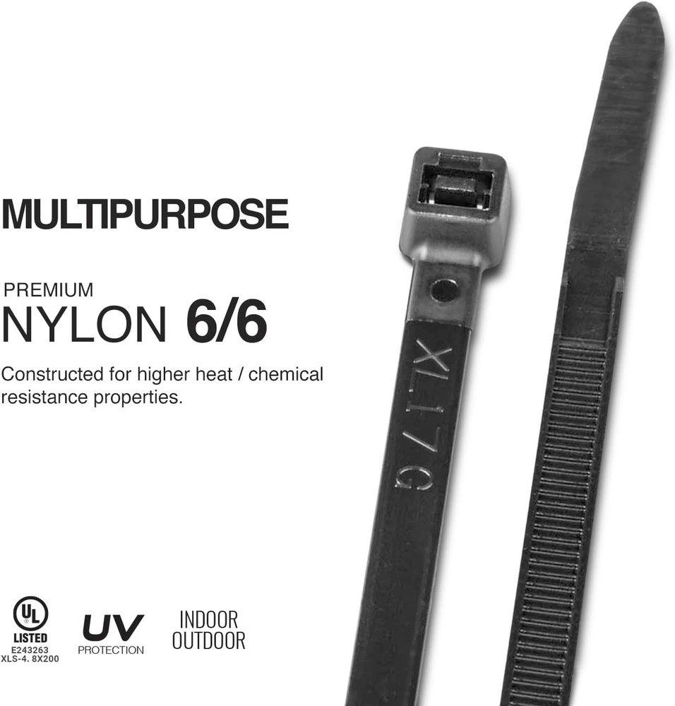Cable Ties Black UV Resistant Pack