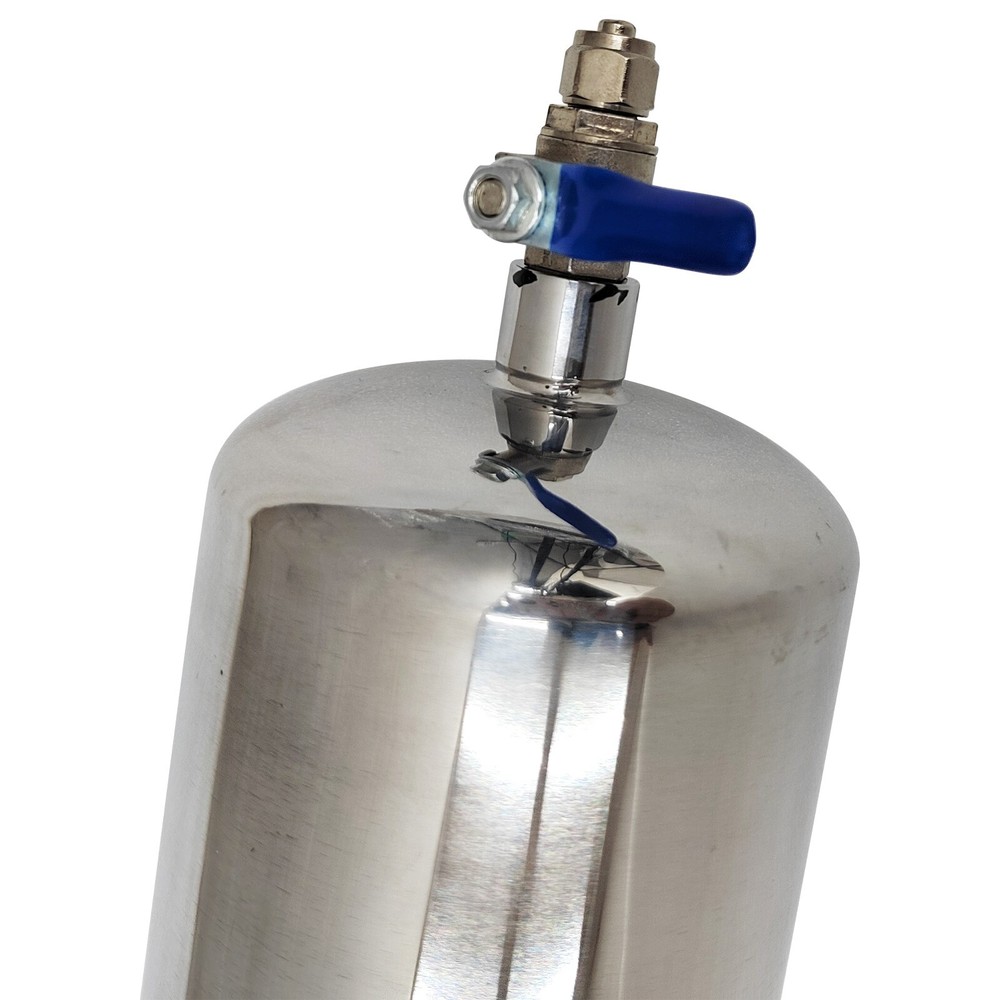 10" Corrosion-resistant Stainless Steel Filter w/Pressure Gauge 3/4"NPT 300 Mesh