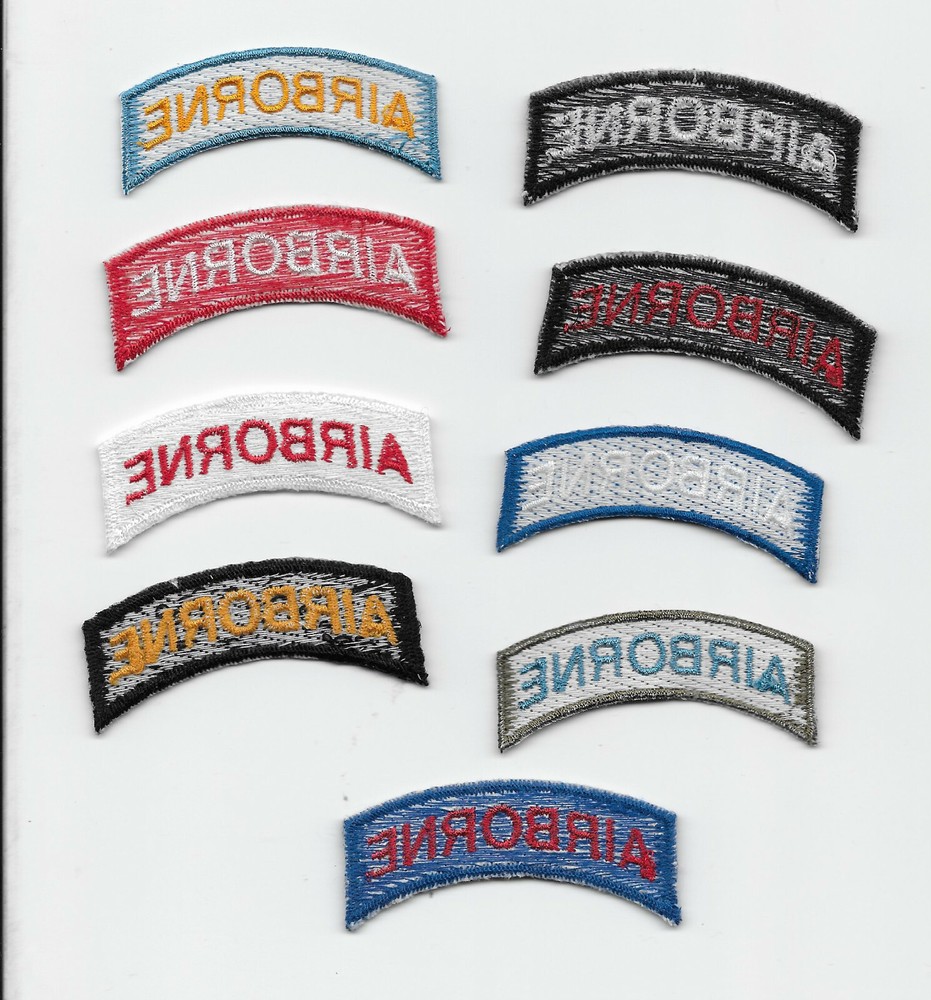 AIRBORNE TAB PATCHES - 9 TABS NEW CONDITION