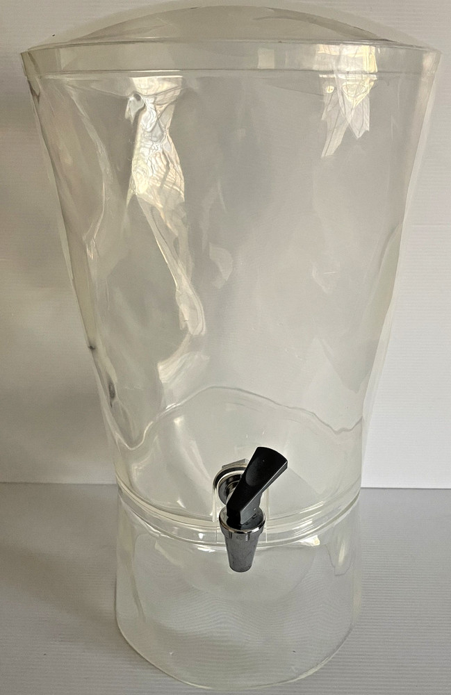 CreativeWare 3-Gallon Beverage Dispenser Clear BPA Free Acrylic 18”
