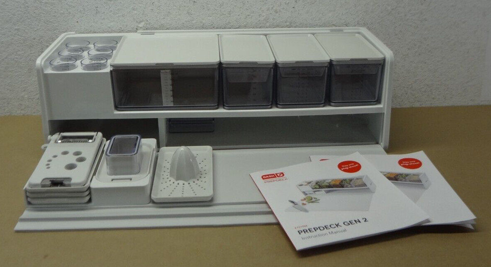 Dash Prepdeck, Includes 8 Prepping Tools, 14 Containers, and Cutting Board