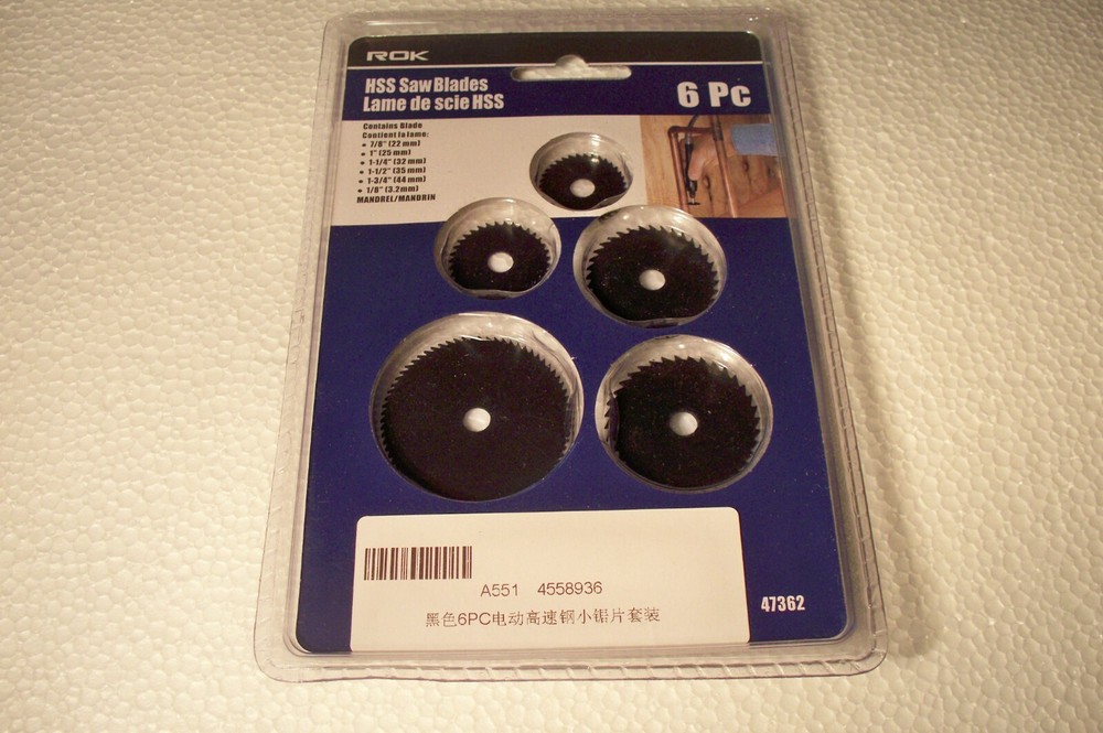 NIP ROK HSS Circular Saw Blades 6 Pc