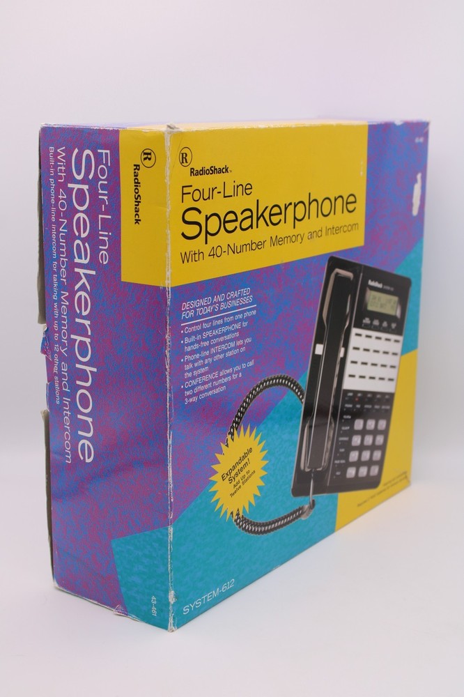 RadioShack Four-Line Speakerphone w/ 40 Number Memory and Intercom System 612