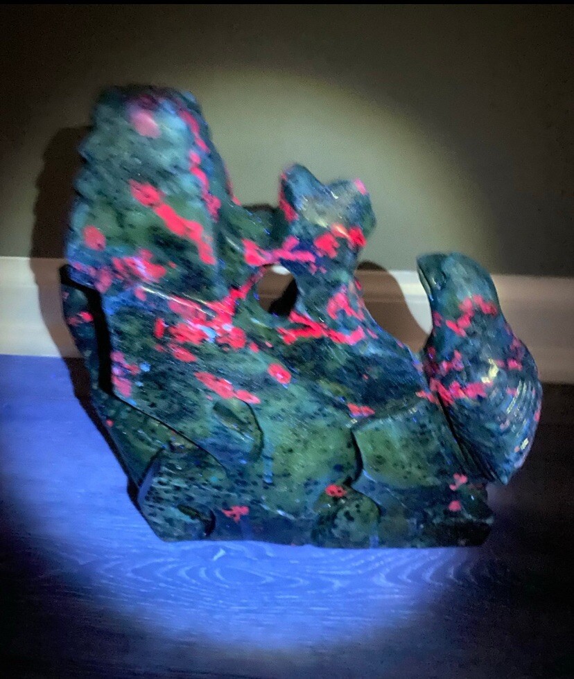 XL Ruby in Zoisite Carved Sculpture