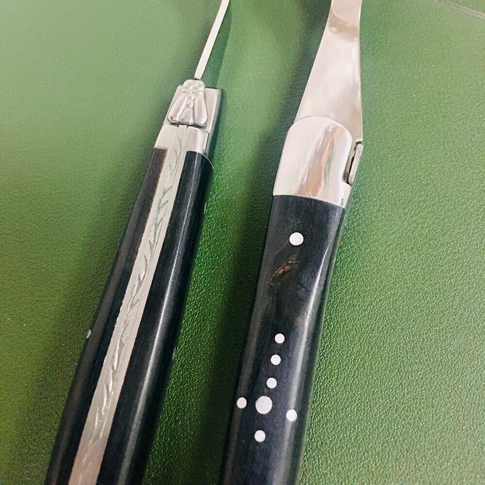 Stainless steel dinner fork with layerwood handle single flatware Steak Fork