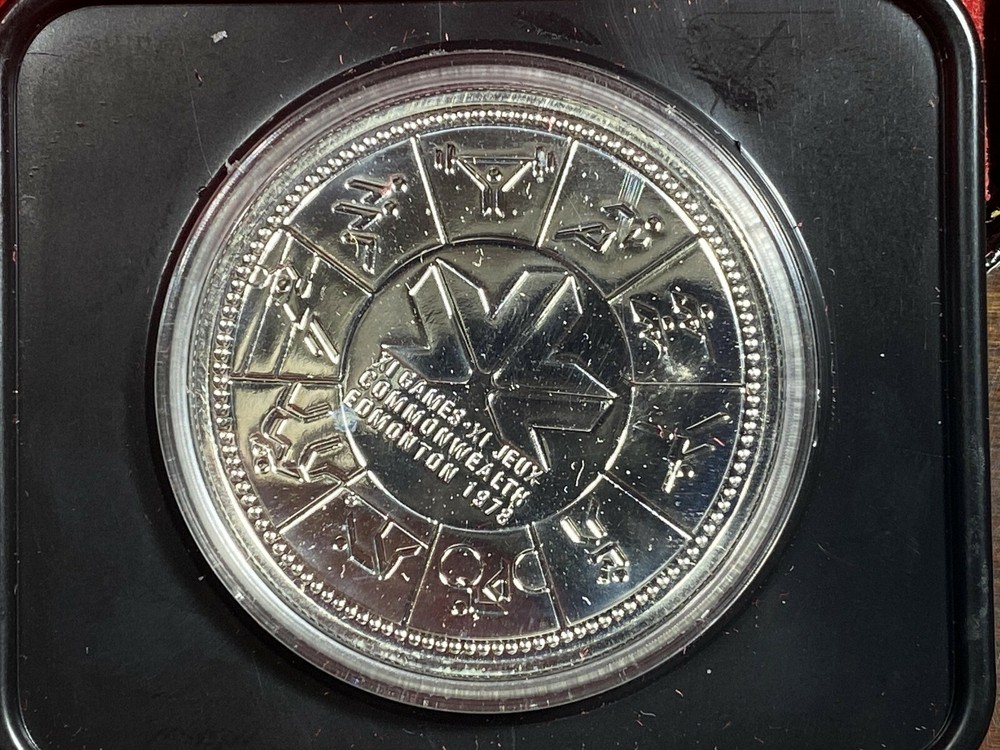 1978 Canada Edmonton Commonwealth Games Specimen Silver Dollar