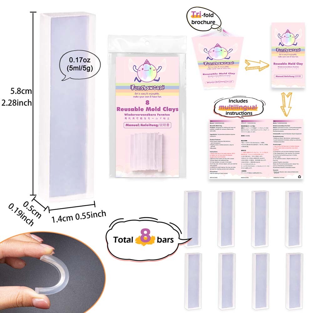 Reusable Resin Clay Moldable Plastic for Sculpting, Mold Making