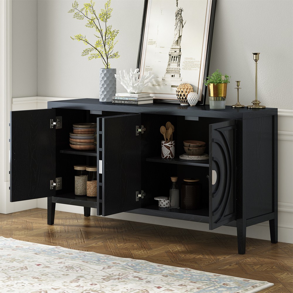 Sideboard Kitchen Buffet Storage Cabinet with 2 Door and Adjustable Shelves