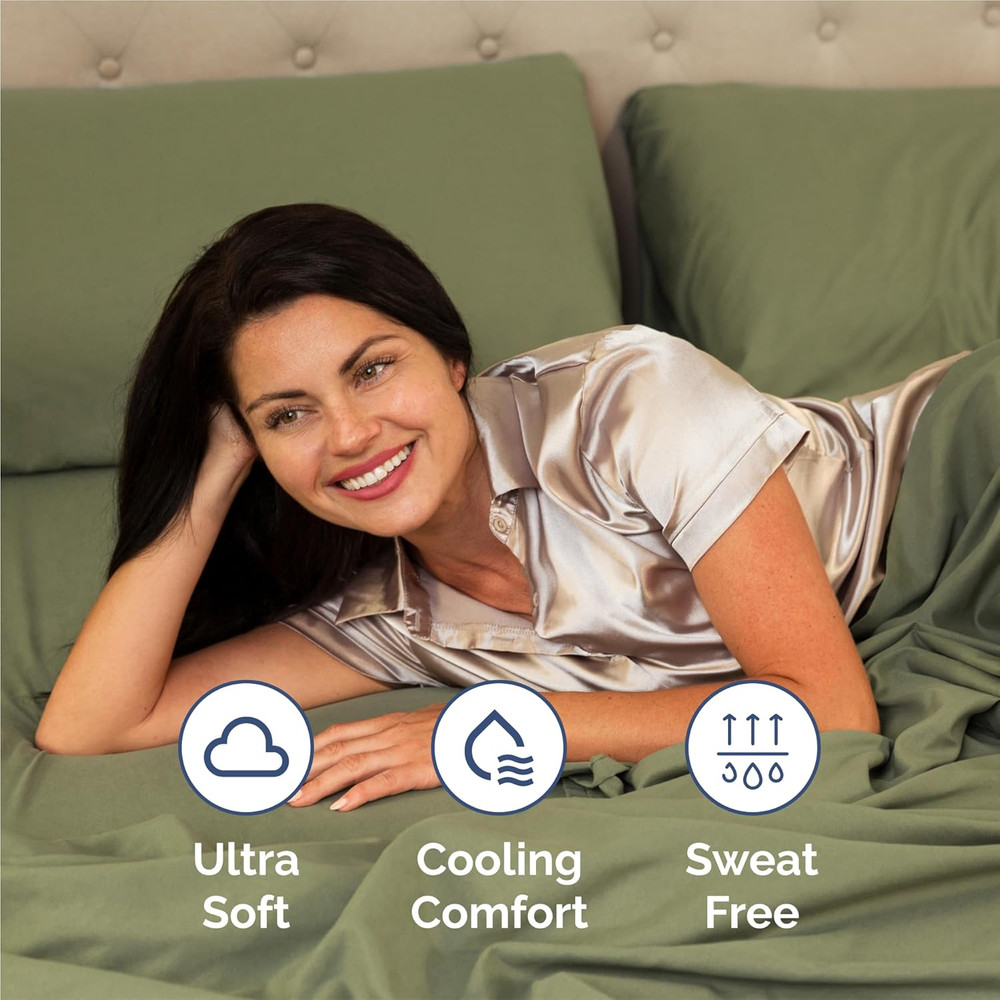 Split King Size 5 Piece Sheet Set - Comfy Breathable & Cooling Bed Sheets Set -