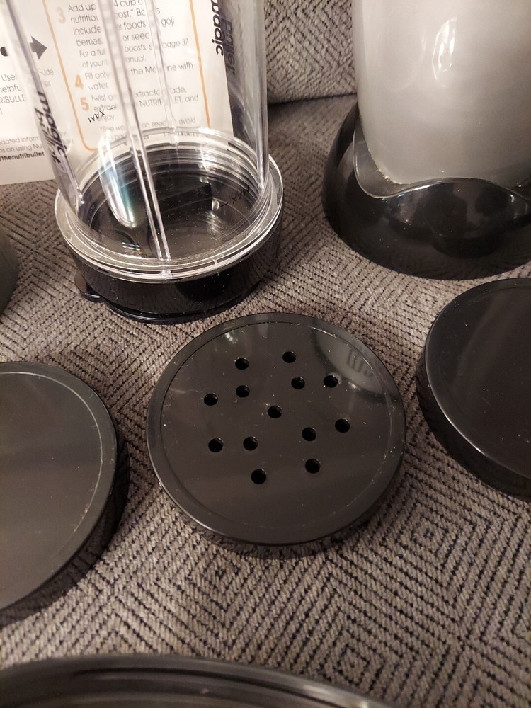 Magic Bullet Model MB1001 Blender Silver & Black 15+pieces