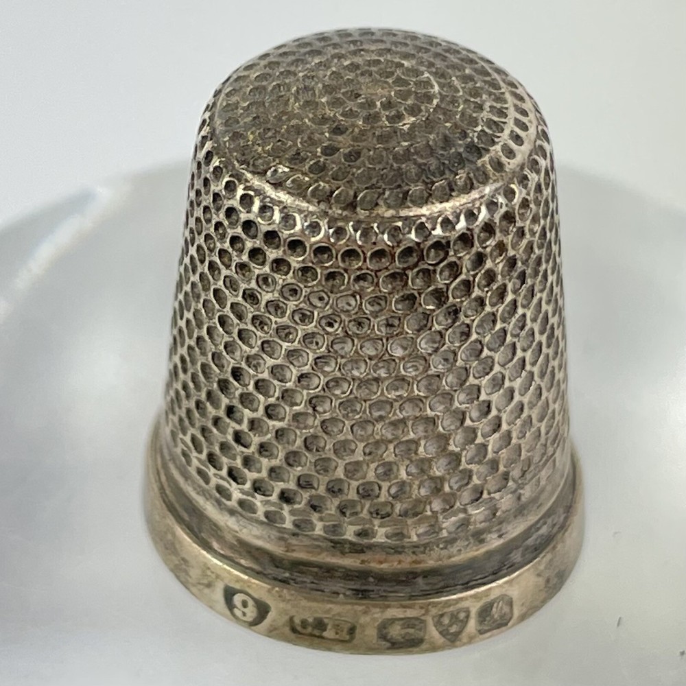 Antique Solid Silver Thimble Size 9 Charles Horner 1912 2cm 4g