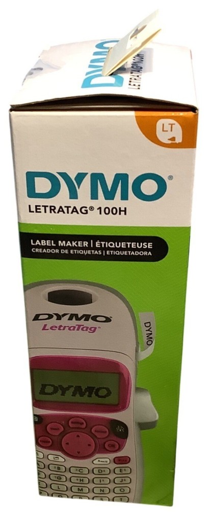 Dymo LetraTag 100H Label Maker Handheld Pink White