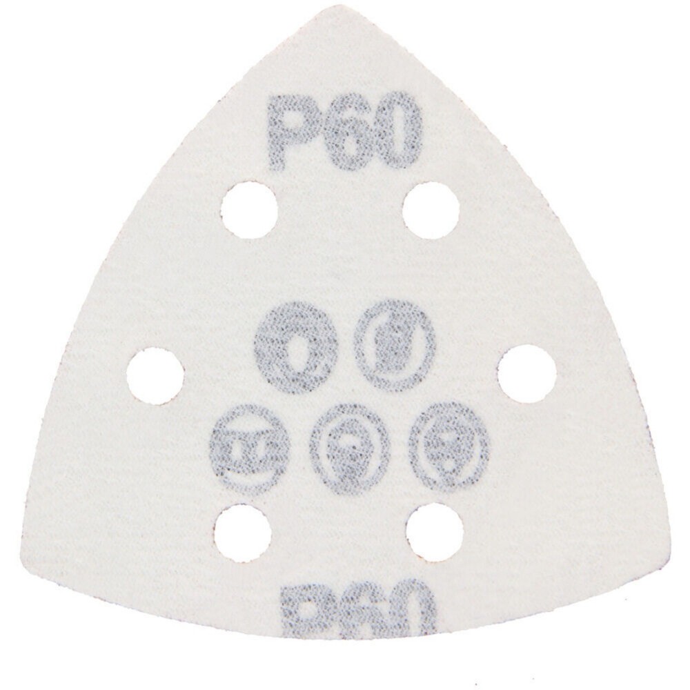 40~2000#6 Holes Flocking Sanding Pads Grinder Hook Loop Grit Triangle Sandpaper