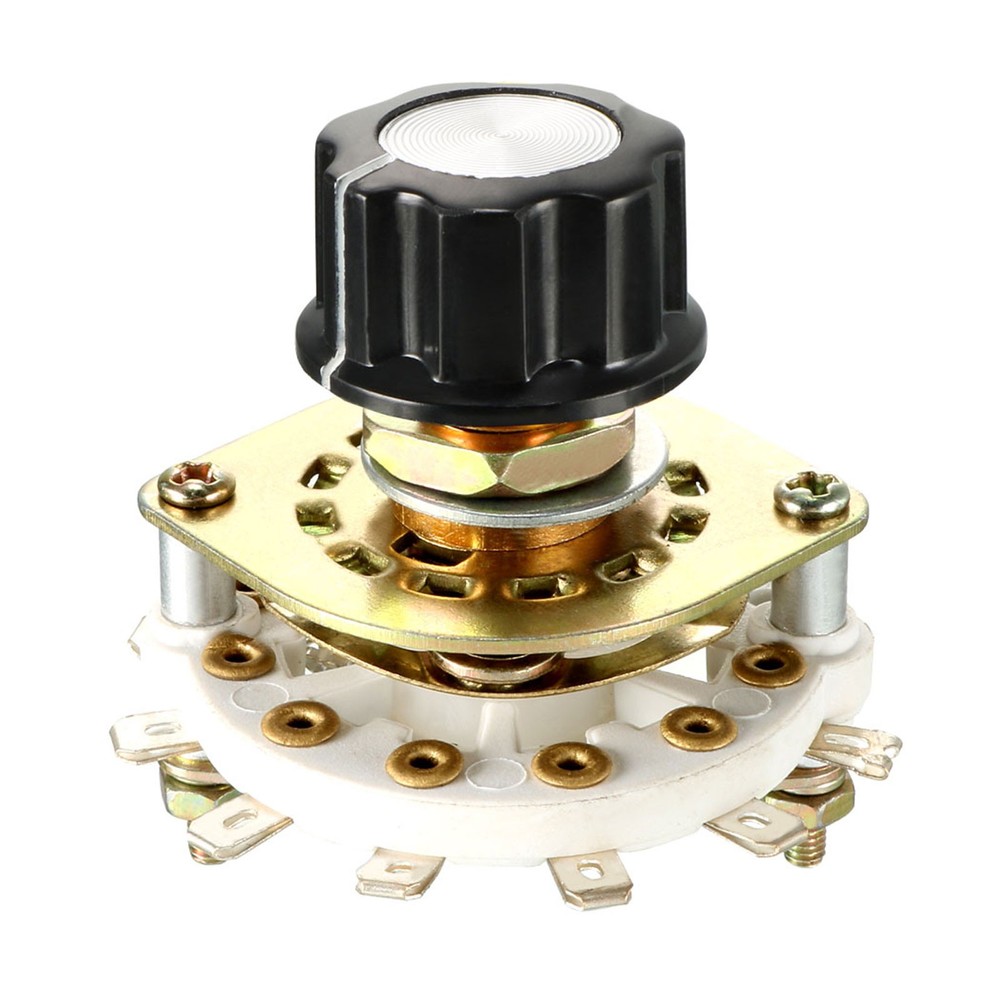 Band Selector Rotary Switch w Knob1P7T 1 Pole 7 Position 1 Deck