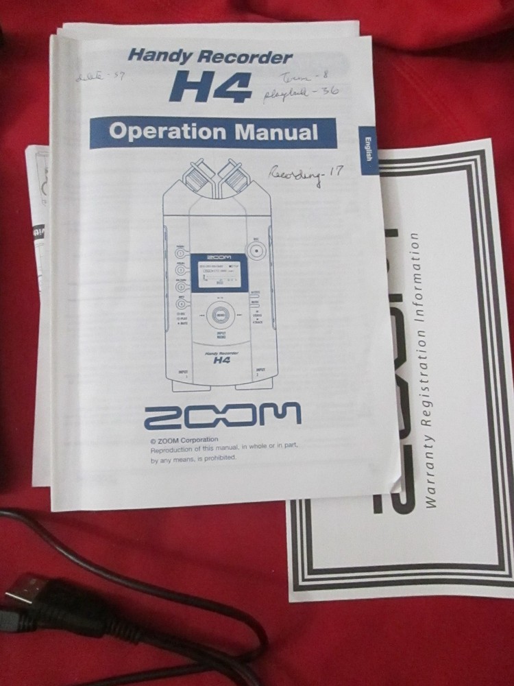Zoom H4 Digital Recorder Complete w/ Box & Extras, Tested