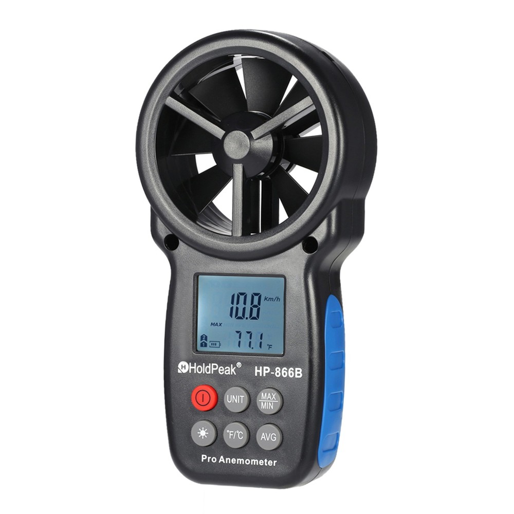 Portable Digital Anemometer Wind Velocity Temp Tester LCD S6H8