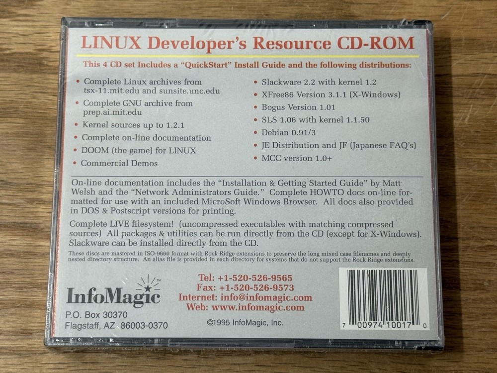 Linux Developer’s Resource 4 CD Set InfoMagic (Sealed)