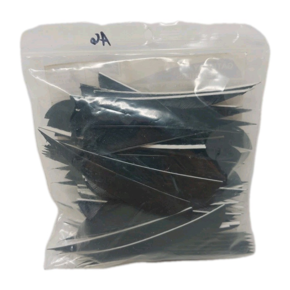 92 Count Gateway Feathers 4" Right Wing: Parabolic Jet Black