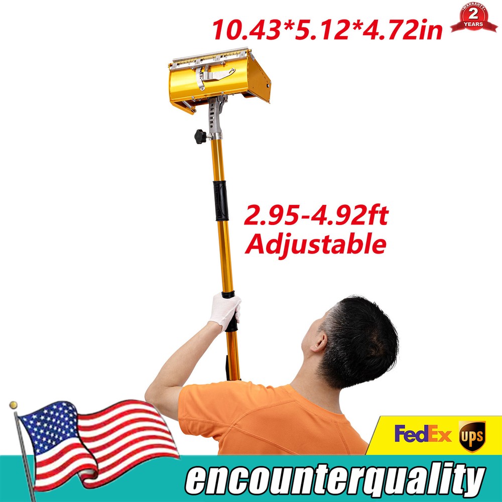 10" Drywall Taping Tools Flat Finishing Box Set w/ Extendable Handle