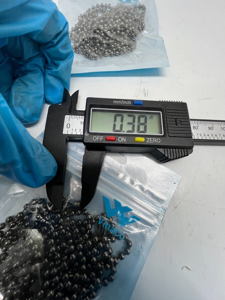 QTY 6 Vinaco Pull Chain Extension with Solid Matching Connector 36in Black