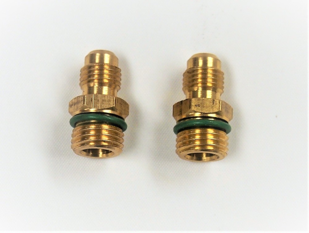 Pair R134a Adjustable Quick Coupler Adapter High Low Side AC HVAC Conversion Kit