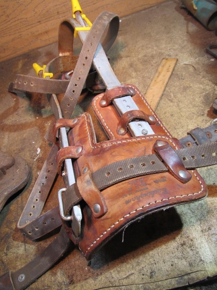 Buckingham Adjustable Pole Climbers Gaffs with 910 Leather Pads