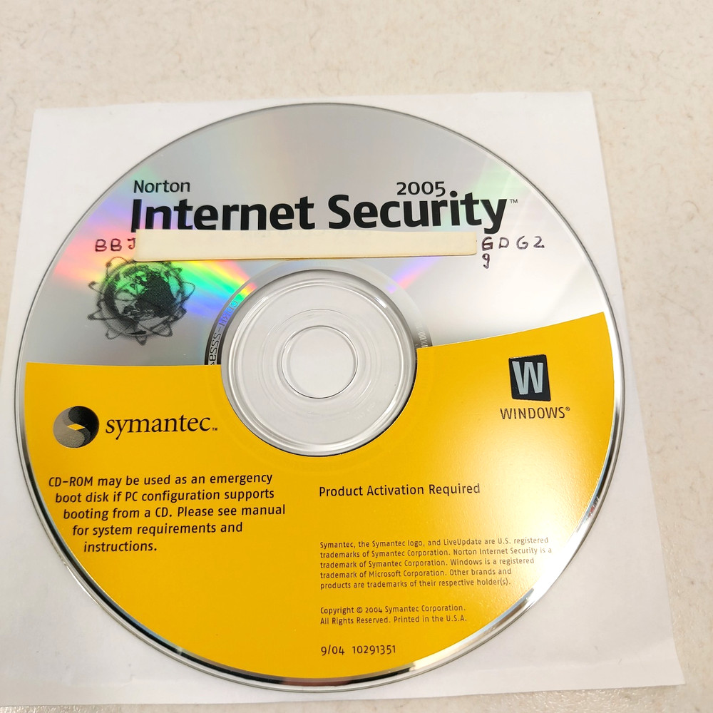 Norton Internet Security 2005 With Product Key Windows Disc Only