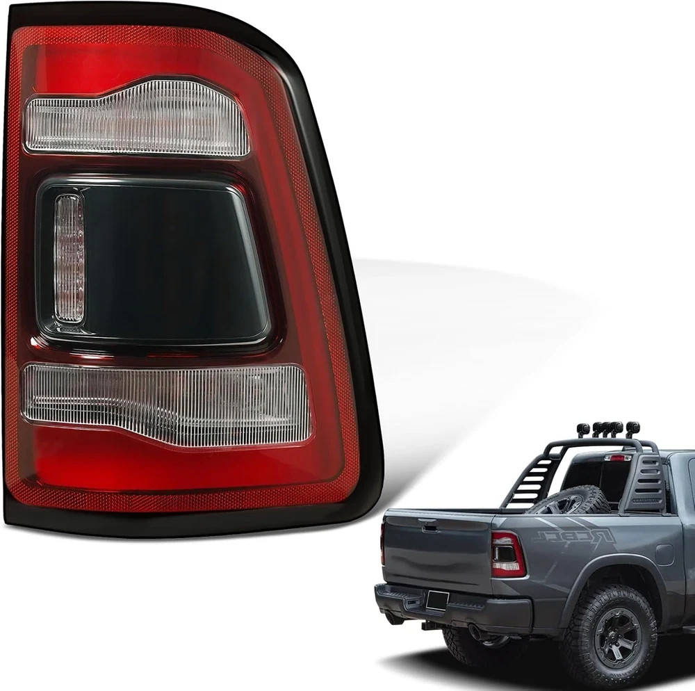 LED Tail Lights Black with Blind Spot Compatible with 2019-2024 Dodge RAM.......